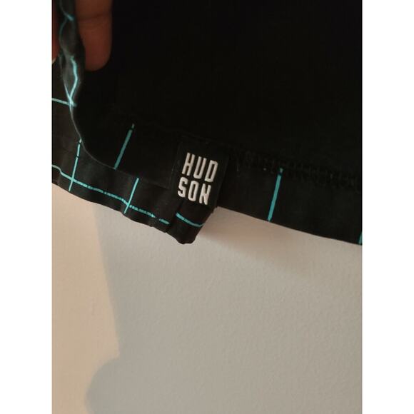 Hudson Outerwear Men's XL Shirt Black T-Shirt Grid Pattern Number Line Crewneck - Picture 12 of 16